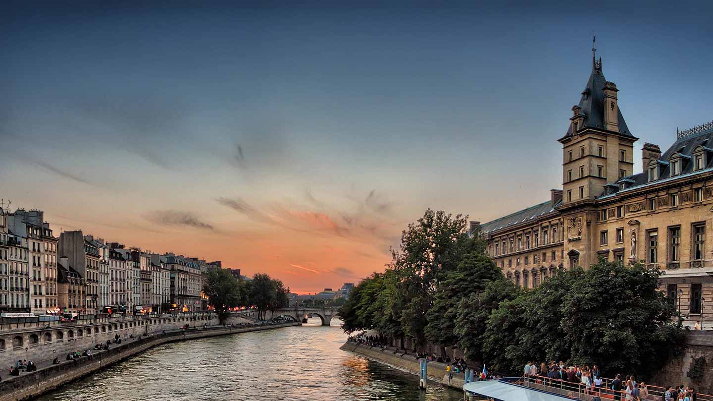 Seine River at Sunset in Paris