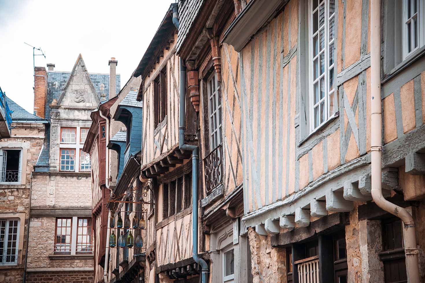 Medieval homes in Old Town Le Mans France