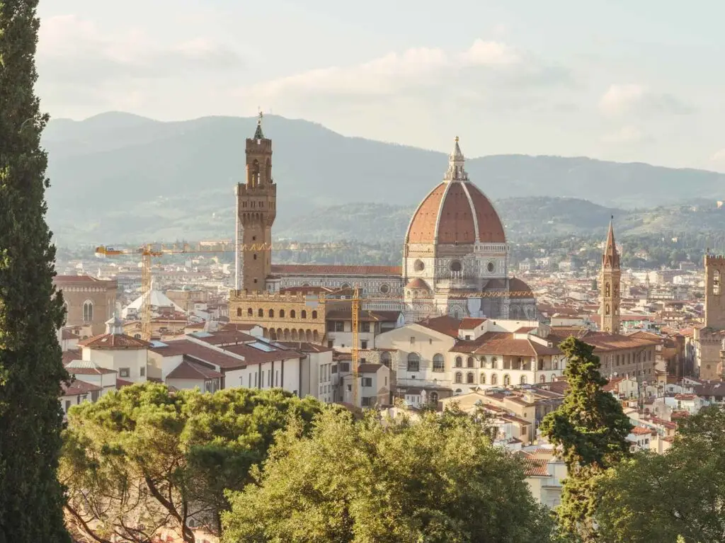 florence skyline and Cathedral in the summer